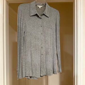 CAbi Heather Gray Knit Top Size M